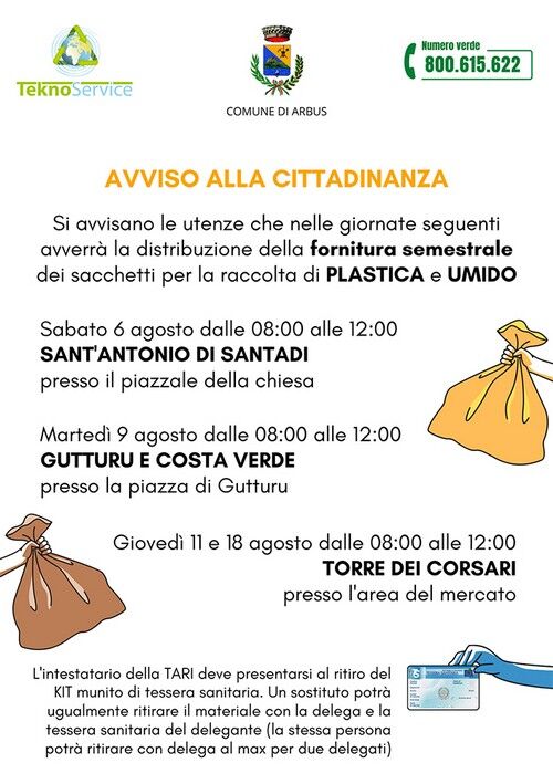 FORNITURA SEMESTRALE SACCHETTI PER L'ORGANICO, PLASTICA E PANNOLINI - News  Teknoservice Italia - Tekno Service Italia