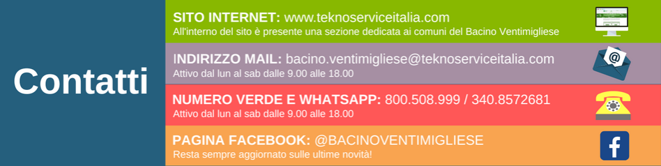 800508999 numero verde Ventimiglia