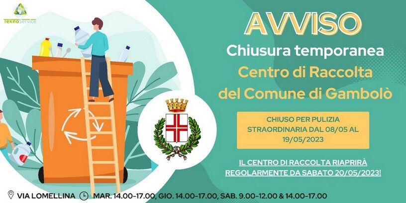 avviso di chiusura ecocentro