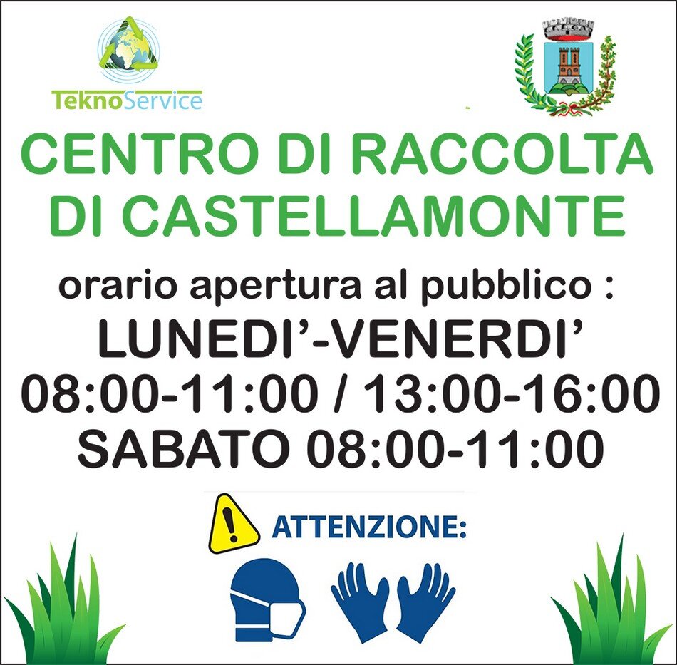 RIAPERTURA CENTRO DI RACCOLTA CASTELLAMONTE